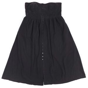 ♥️Reposh♥️ Urban Outfitters Black cotton Midi strapless button Dress